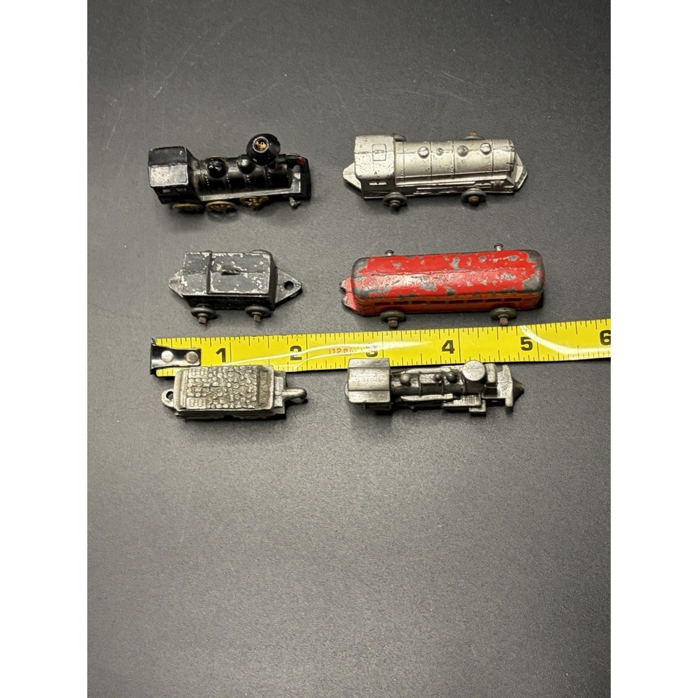 Barclay Train/Locomotive/Toy Miniature Unbranded/Metal Train/Pewter/NYCRR 6 Pcs - Picture 13 of 16